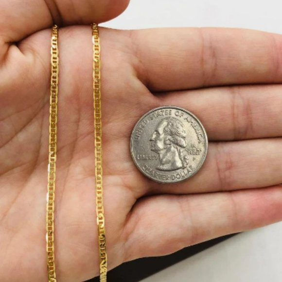 CZ Baby Jesus Necklace Yellow Gold Filled Divino Nino Necklace for Womens 20" - Picture 5 of 9